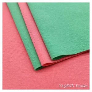YX2129 180gsm-210gsm 92% Cotton 8% Spandex Stretch Cotton Jersey Fabric T-Shirt 40S 1X1 Rib Knitted Cotton Fabric