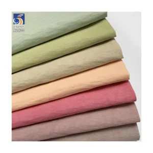 A2400 Plain Woven Cotton and Nylon Blended Snowflake Wrinkle Cotton Fabric Crepe for Women's Clothing Punk Shirt Pants Fabric