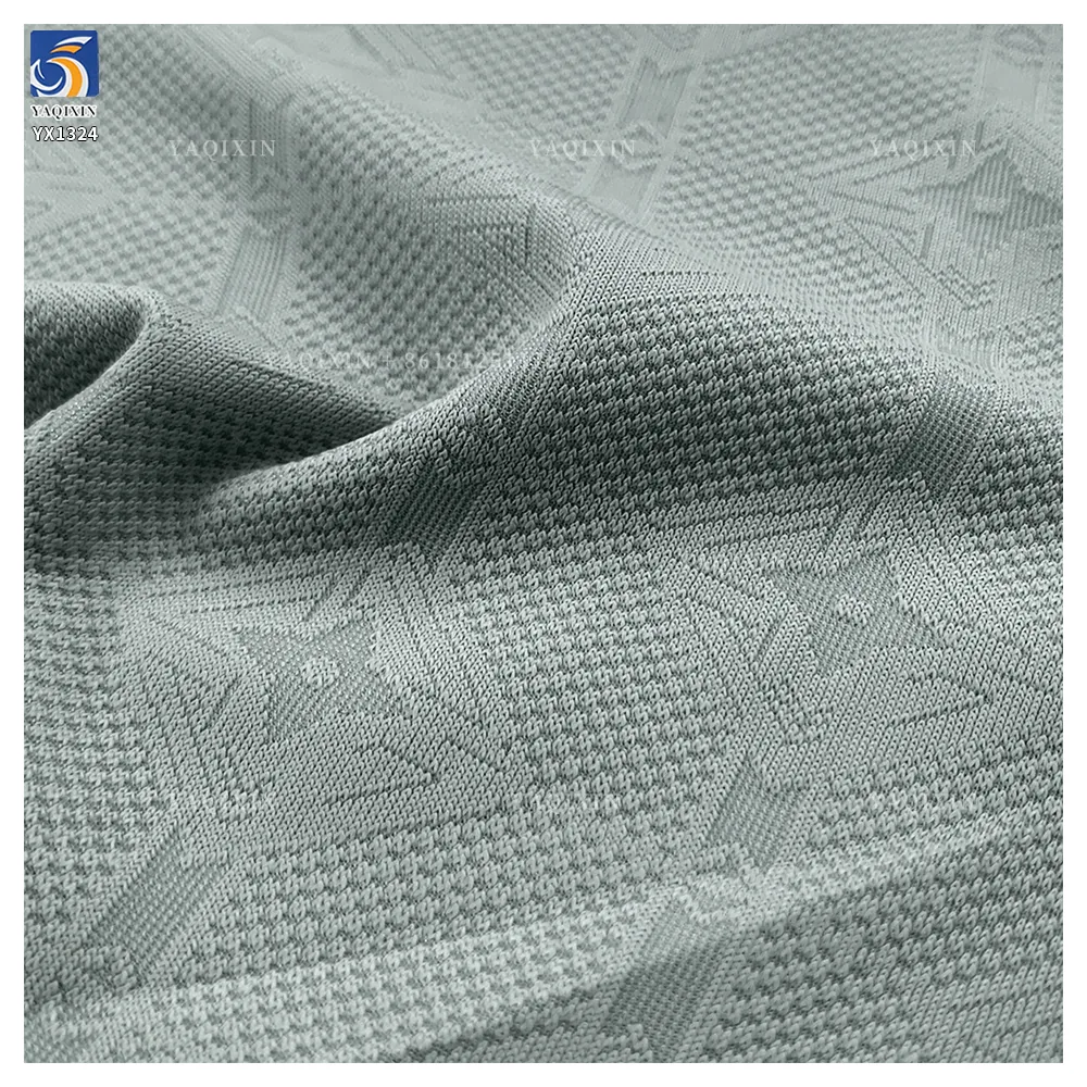 YX1324 175g 78 Nylon 22 Spandex Luxury Fashion Jacquard T Shirts Fabric China Wholesale Stretch Jacquard Knit Fabric for