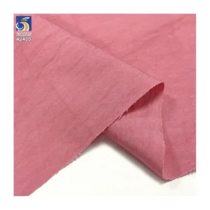 A2400 Plain Woven Cotton and Nylon Blended Snowflake Wrinkle Cotton Fabric Crepe for Women's Clothing Punk Shirt Pants Fabric