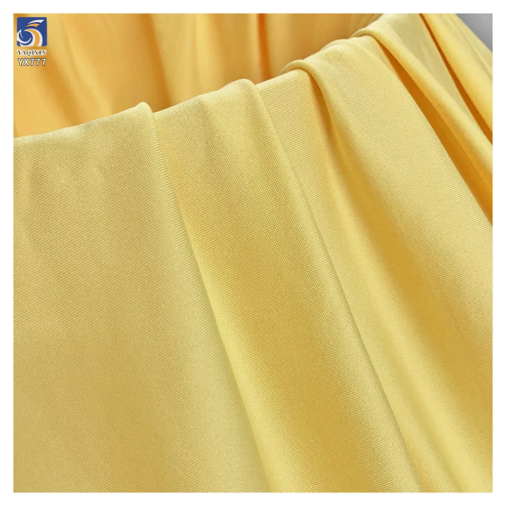YX777 210gsm Super Soft Comfortable Women's Bottoming Shirt Yoga Wear Fabric 94 Polyester 6 Spandex Stretch Knitted Fabric