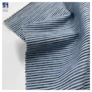 YX1328 85% Nylon 15% Spandex Casual Style Nylon and Spandex Knit Three-color Striped Fabric High-Elastic Sportswear
