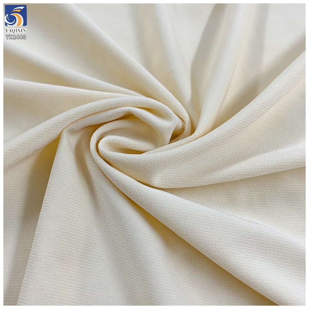 YX1448 200GSM Linen Look 94% Polyester 6% Spandex Knit Jersey Fabric 1KG Approx 2.9M for Wide Leg Pants and Dresses