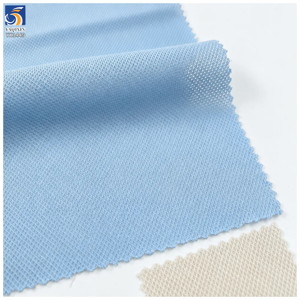 YX1449 200GSM Polyester Spandex Pique Knit Fabric 1KG Approx 2.9M for Polo Shirts and Sportswear