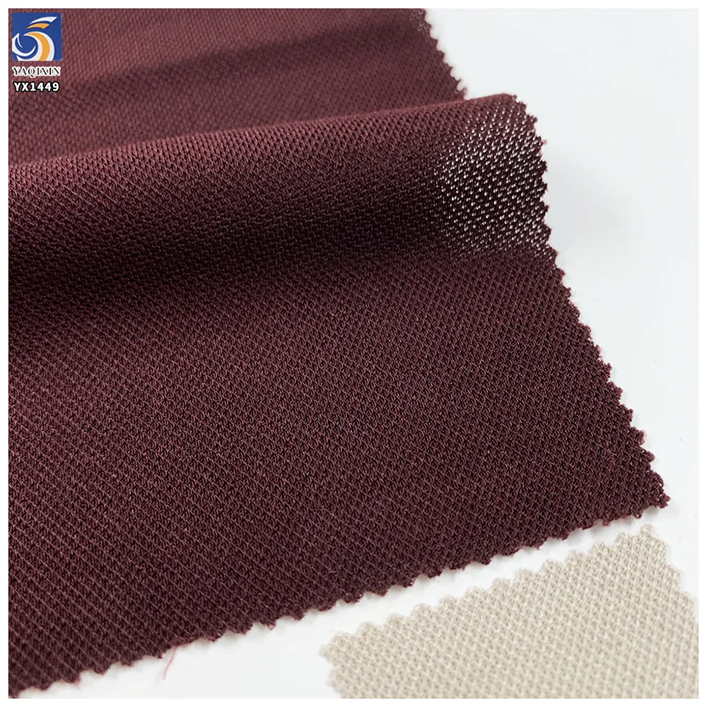 YX1449 200GSM Polyester Spandex Pique Knit Fabric 1KG Approx 2.9M for Polo Shirts and Sportswear