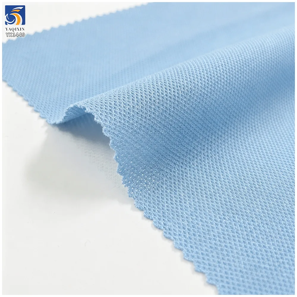 YX1449 200GSM Polyester Spandex Pique Knit Fabric 1KG Approx 2.9M for Polo Shirts and Sportswear