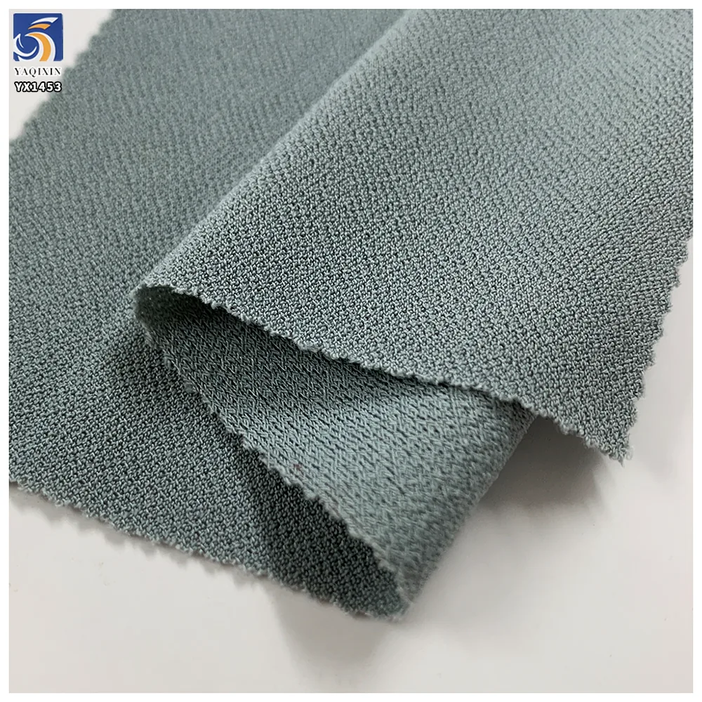 YX1453 Irregular Textured Stretch Knit Fabric 200GSM Polyester Spandex Twisted Slub Material for Dresses and Pants