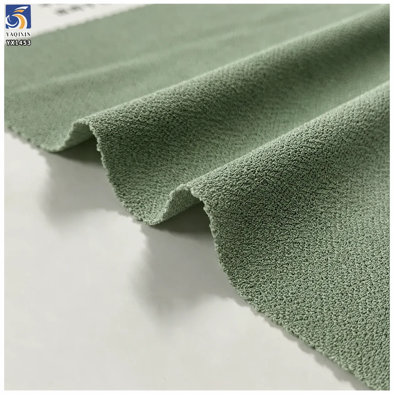 YX1453 Irregular Textured Stretch Knit Fabric 200GSM Polyester Spandex Twisted Slub Material for Dresses and Pants