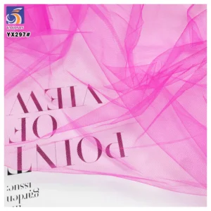 YX297 Thickened Stiffened 12gsm Wholesale  Polyester Single-Thread Knit Mesh Tulle Fabric for Short Skirt