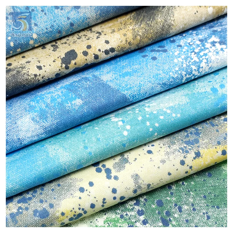 Zhongda Factory High Quality Blue Camouflage Fabric Cotton Polyester Twill Fabric for Pants Jacket