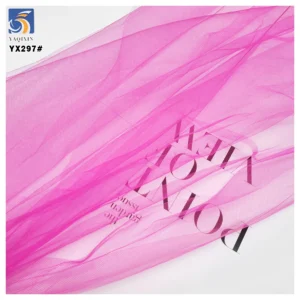 YX297 Thickened Stiffened 12gsm Wholesale  Polyester Single-Thread Knit Mesh Tulle Fabric for Short Skirt