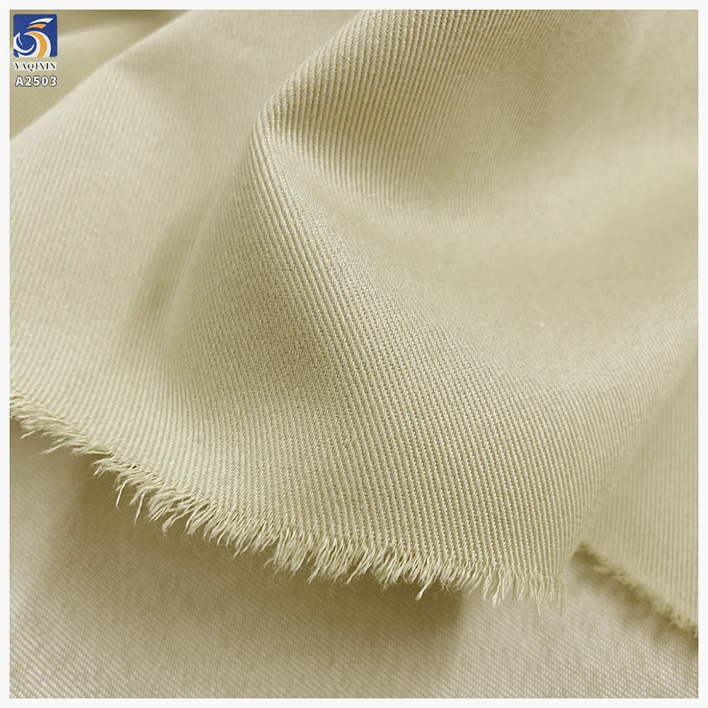 A2503 Wholesale 180gsm Wrinkle-Free Denim Look Fabric 150D Cotton Polyester Lyocell Blend 180cm Washed Trousers Textile