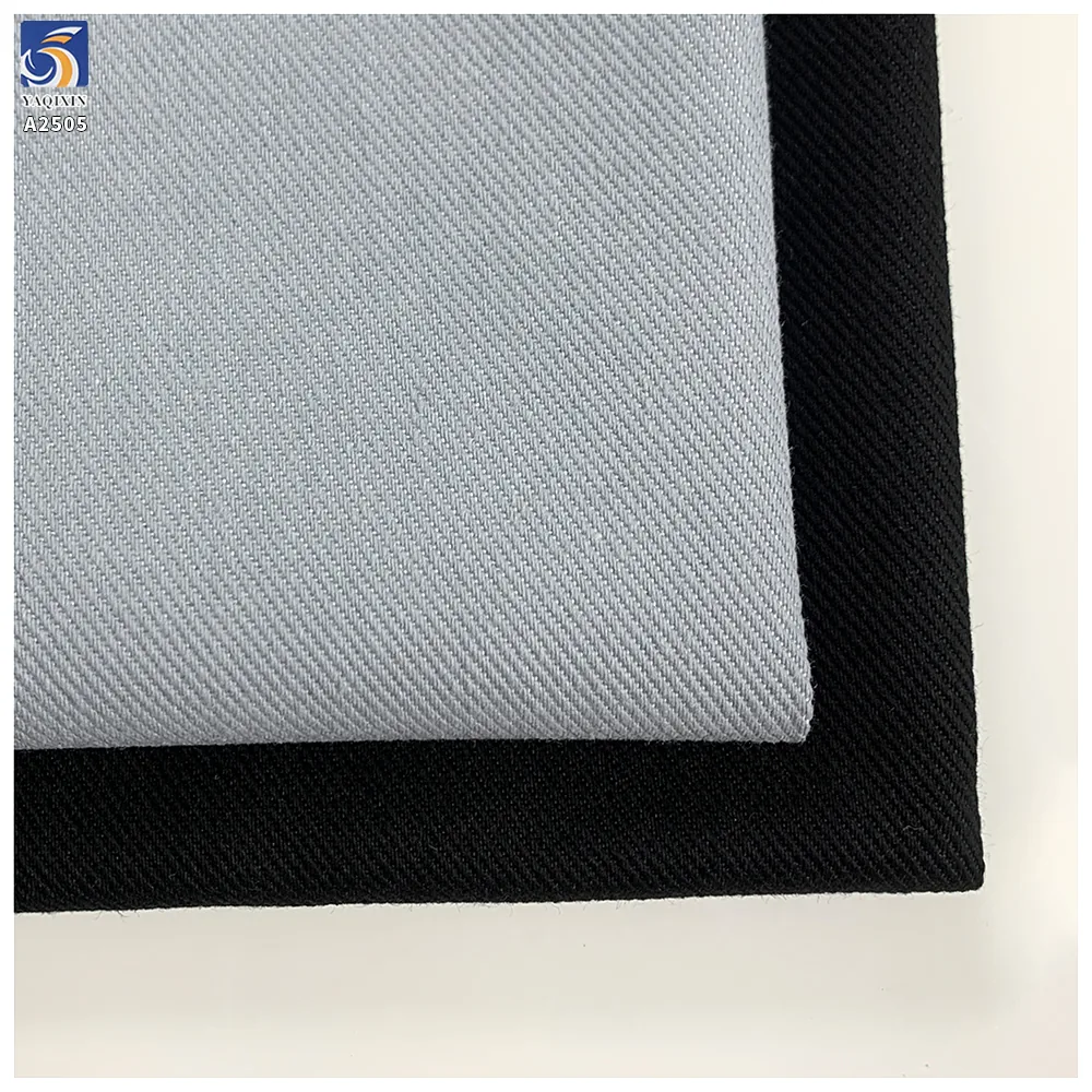A2505 2026 New 300D 260gsm Thick Washed Jean Denim Look Fabric Cotton Lyocell Polyester Woven Trench Coat Outerwear Fabric