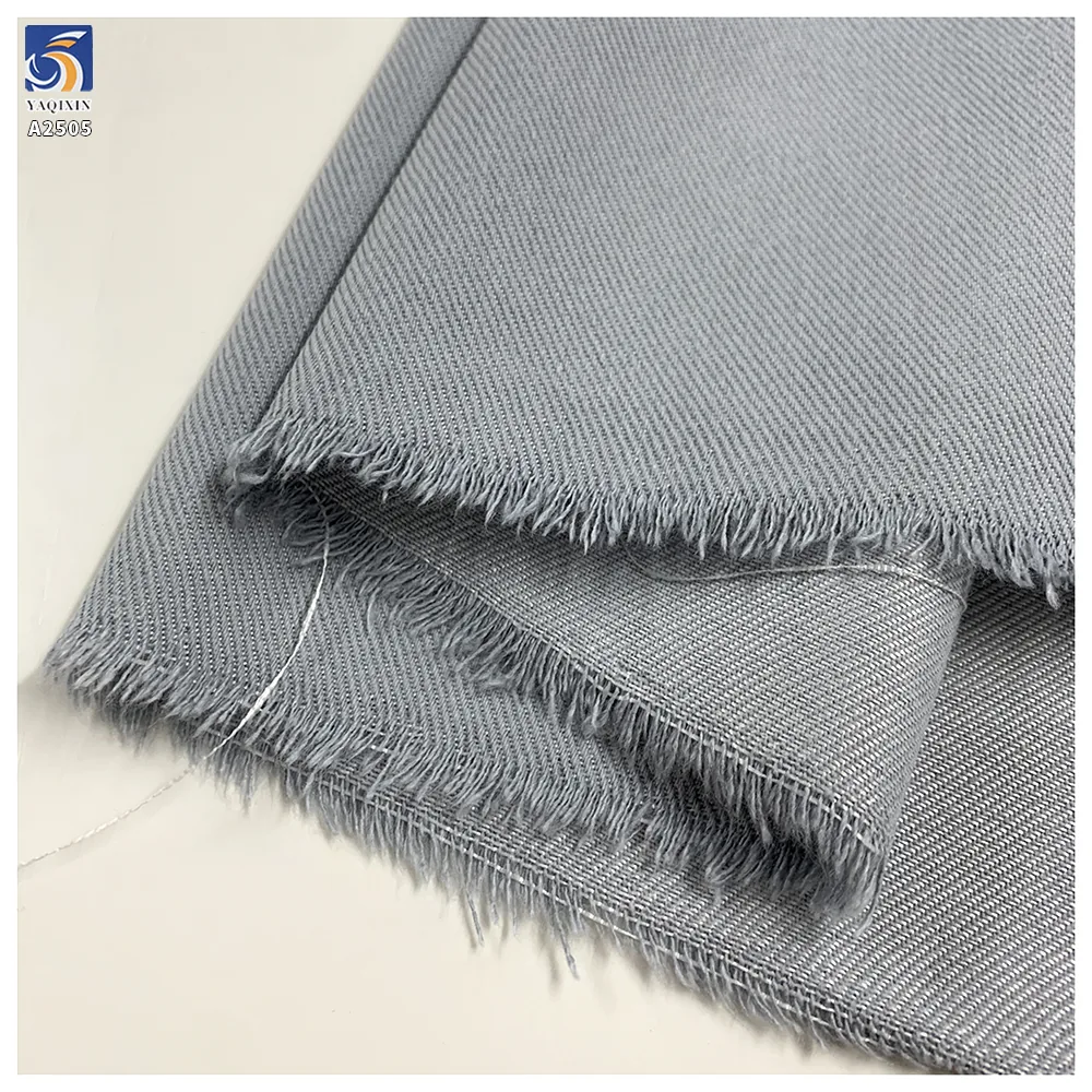 A2505 2026 New 300D 260gsm Thick Washed Jean Denim Look Fabric Cotton Lyocell Polyester Woven Trench Coat Outerwear Fabric