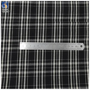 YX572 Blue Black Polyester Cotton Blend Yarn-Dyed Denim Fabric 230gsm Thick Denim Plaid Checked Fabric for Jackets