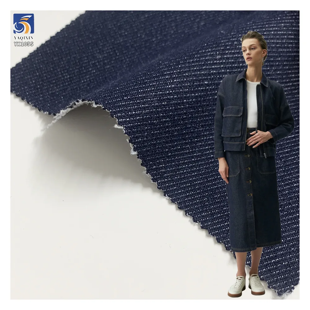 YX1055 New 300gsm Denim Fabric Textile Product Woven 84%Polyester 13%Viscose 3%Spandex Elastic 11oz Denim Fabric Per Meter