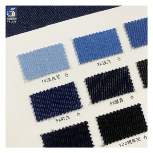 YX1055 New 300gsm Denim Fabric Textile Product Woven 84%Polyester 13%Viscose 3%Spandex Elastic 11oz Denim Fabric Per Meter