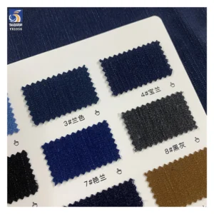 YX1056 21s 360g Dark Indigo Stretch Bamboo Slub Denim Fabric High Quality Rayon Spandex Blend Denim for Jeans Shirt Jacket