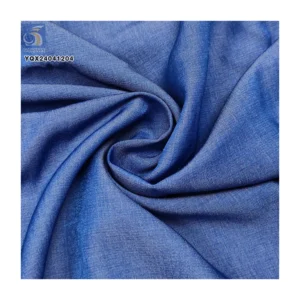 Cheap Prices Denim Jeans Fabrics 120gsm Light Weight Thin Soft Rayon/Polyester Denim Fabric for Shirts and Dresses
