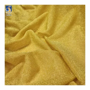YX903 70gsm Stretch Gold and Silver Glitter Polyester Fabric for Women's Fashion Tops Bright Silk Stretch Glitter Fabric