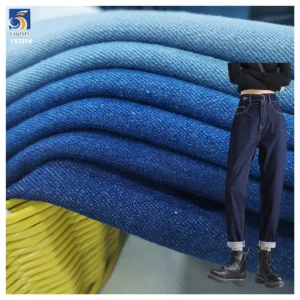 YX737 280gsm Non-Stretch Wash-Free Cheap Denim Fabric 70% Polyester 30% Rayon 10OZ Denim Fabric for Blue Men's Jacket