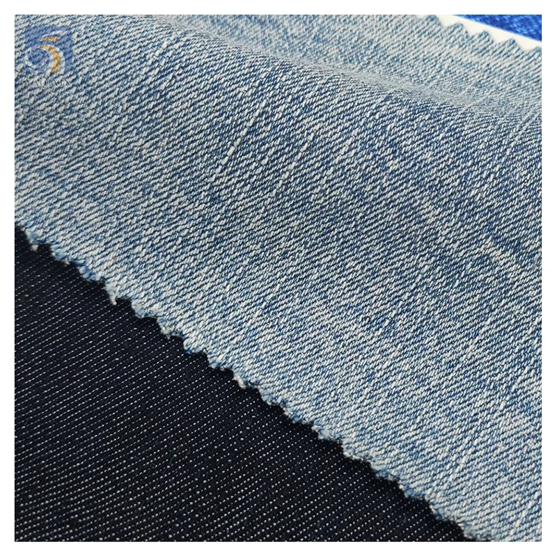 A8880 New 335gsm Washing Color Dyed Denim Fabric Stretch Jeans Pants Cotton Polyester Spandex Denim Fabric