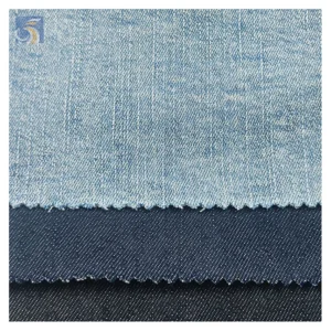 A8880 New 335gsm Washing Color Dyed Denim Fabric Stretch Jeans Pants Cotton Polyester Spandex Denim Fabric
