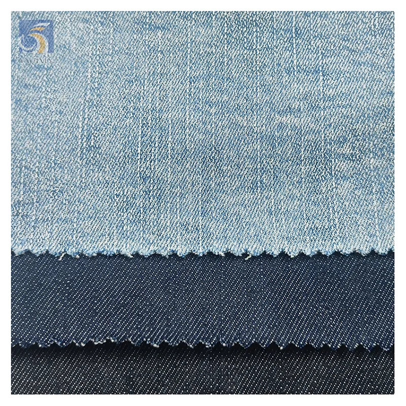 A8880 New 335gsm Washing Color Dyed Denim Fabric Stretch Jeans Pants Cotton Polyester Spandex Denim Fabric