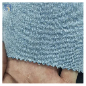 A8880 New 335gsm Washing Color Dyed Denim Fabric Stretch Jeans Pants Cotton Polyester Spandex Denim Fabric