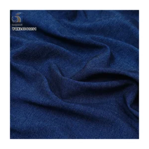 MOQ 5 Meters Wholesale 200gsm Jeans 100% Cotton Denim Washed Fabric 6 OZ Dark Denim Fabric for Sale