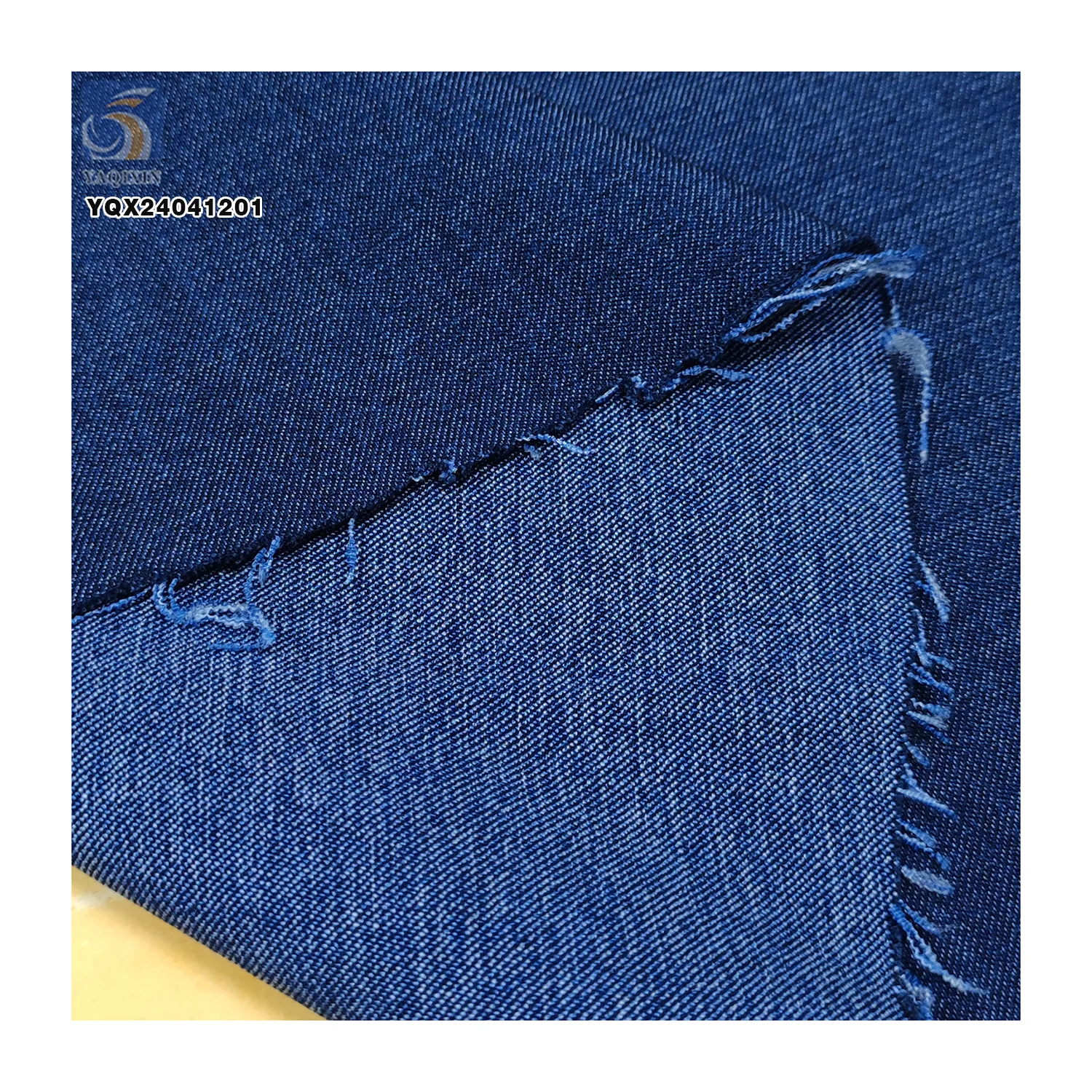 MOQ 5 Meters Wholesale 200gsm Jeans 100% Cotton Denim Washed Fabric 6 OZ Dark Denim Fabric for Sale