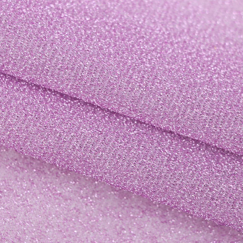 YX903 70gsm Stretch Gold and Silver Glitter Polyester Fabric for Women's Fashion Tops Bright Silk Stretch Glitter Fabric