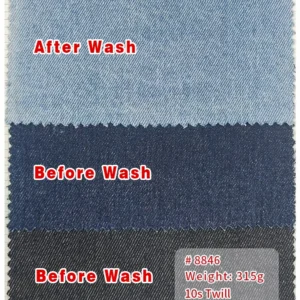 Stock Lot 315gsm Heavyweight Japanese Denim Fabric Shirting Twill 100 Cotton Jean Denim Fabric for Jeans Men
