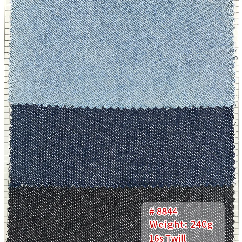 Chinese Manufacturers Custom Material Color Denim Fabric Price Per Meter Pure Cotton Twill Denim Fabric