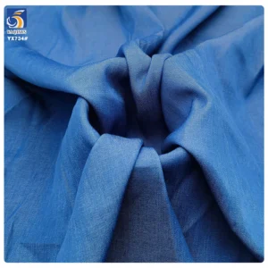 YX734 170gsm Sky Blue Woven 50% Polyester 50% Rayon Denim Fabric for Shirt Jeans High Quality Denim Fabric