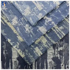 YX655 Fashionable 10*10 Woven 70 Cotton 30 Polyester 10oz Jacquard Washed Denim Fabric for Pants and Bags
