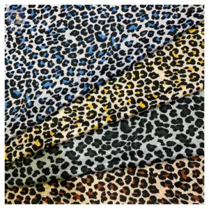 YX2419 America Hot Nylon Spandex Knitted 4 Way Stretch Fabric Sexy Stretch Leopard Print Fabric for Swimsuit Lingerie