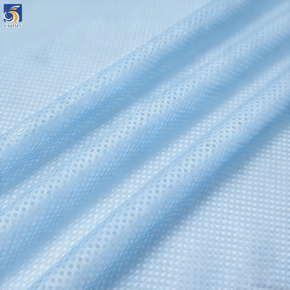 YDM004 High Quality 75D 100%Polyester Knit Mesh Fabric Basketball Sports Mesh Vest Fabric