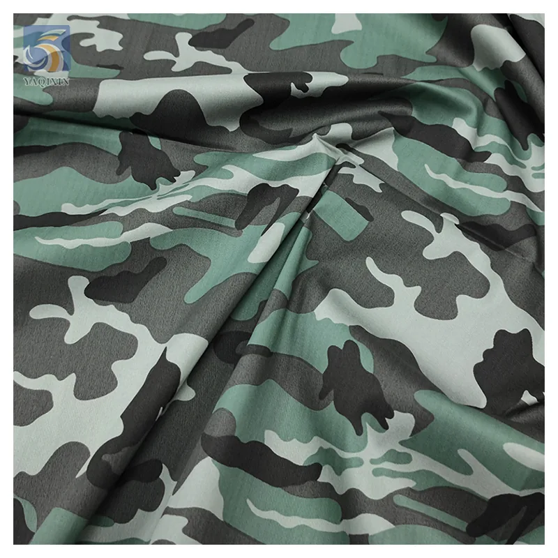 A265 Guangzhou Zhongda Fabric Market Stock Lot Cheap Cotton Polyester Nylon Material Camouflage Fabric by the Yards