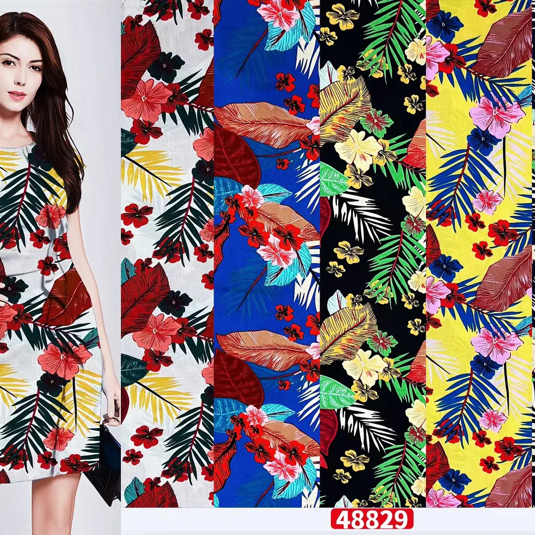 YX272 Cheap Rayon Fabric Polynesian Digital Print Design for Women's Dresses