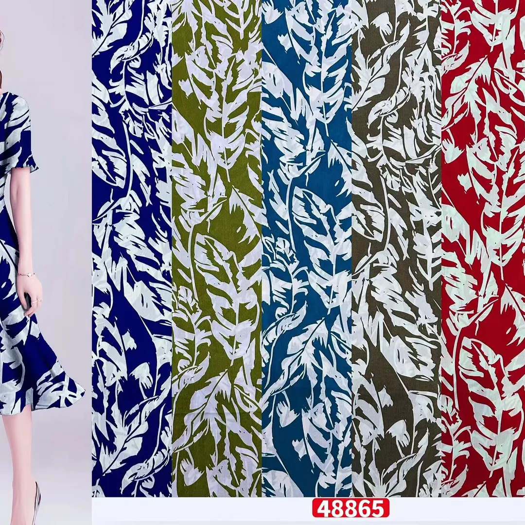 YX272 Cheap Rayon Fabric Polynesian Digital Print Design for Women's Dresses