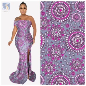 Popular Africa Geometric Print Polyester Fabric Sleeveless Dress Cloth Samoan Tapa Pacific Islander Printed Fabric