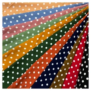 Wholesale Custom Polyester Printed Polka Dot Chiffon Fabric for Clothing/Dress