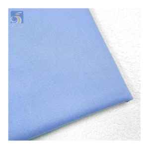 CX-6041 CVC 40% Polyester and 60% Cotton Manufacturer Twill Fabric Blue Comfortable Shirt Pants Fabric