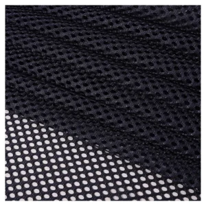 Stock Lot Wholesale Price 250gsm Soft 100%Polyester Tricot Knitted Hexagonal Mesh Fabric for Sports Wear Bags Office Chair