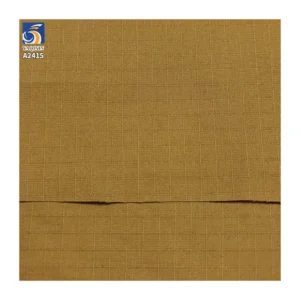 A2415 150gsm 65% Cotton and 35% Nylon Blended Jacquard Fabric 5mm Checkered Sand-Washed Cotton Fabric for Shirts Dress