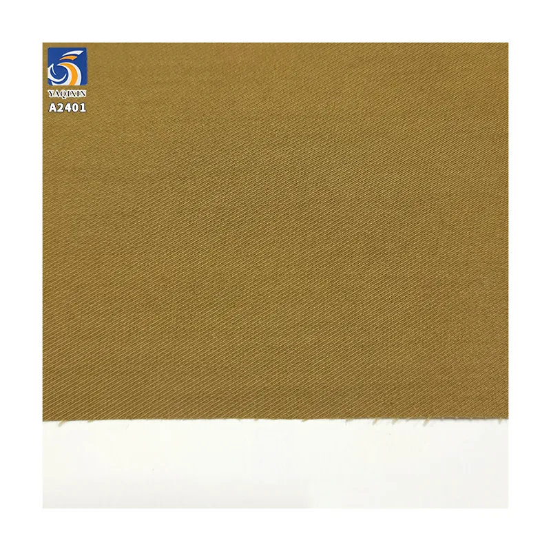 A2401 T400 130gsm Cavalry Twill Cotton Fabric Stretch Wash-Free Cotton Feel Anti-Wrinkle Polyester Cotton Khaki Twill Fabric