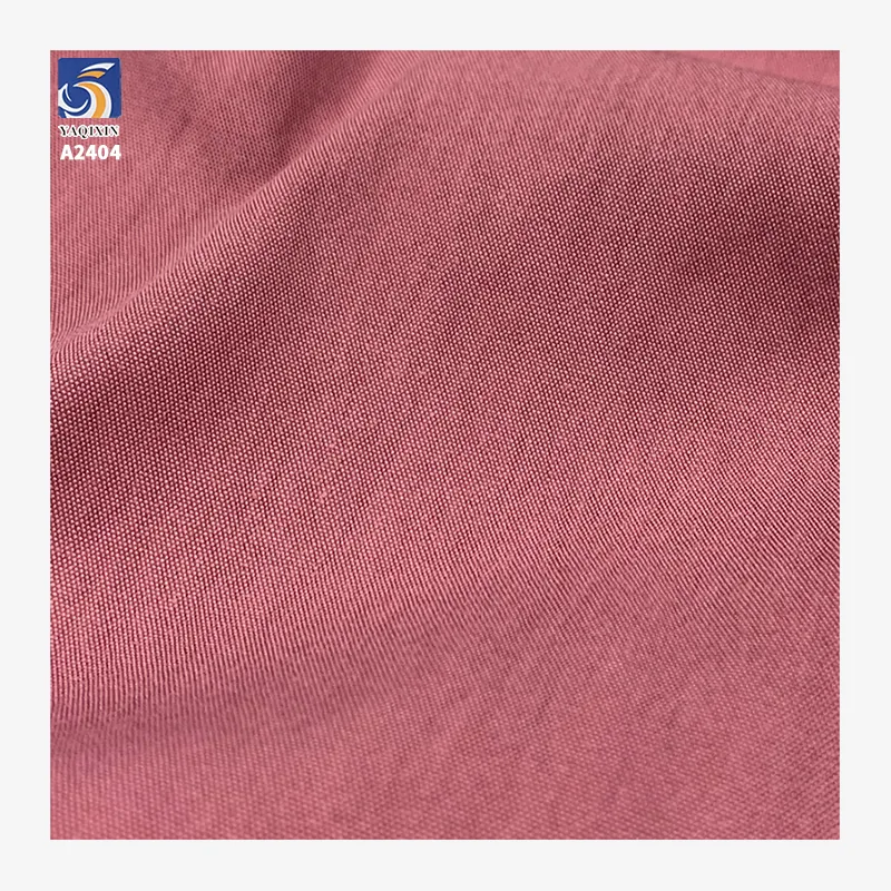 A2404 Summer 135gsm 65% Cotton 35% Nylon Blended Poplin Plain Fabric Wrinkled Texture Cotton Poplin Dress Fabric for Women