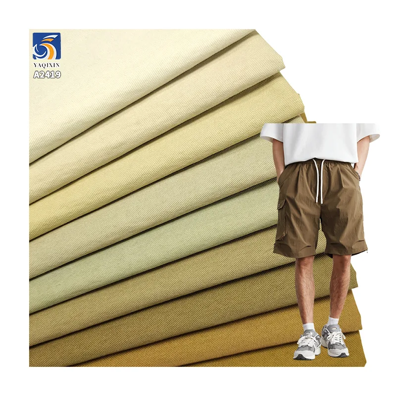A2419 150g/m² Wholesale 50S 65% Cotton 35% Nylon Cavalry Twill Fabric High Density Twill Cotton Blend Fabric for Pants