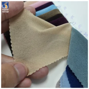 YX710 Glossy 50D 4 Way Stretch Power Net Mesh Fabric Breathable 92 Nylon 8 Spandex 4 Way Stretch Tulle Knitting Fabric